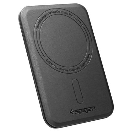 SPIGEN S314-3 SLIM FOLD TRIPOD MAGSAFE UNIVERSAL MAGNETIC CARD HOLDER BLACK