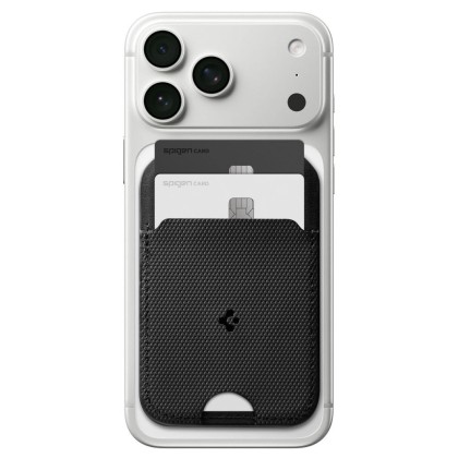 SPIGEN S314-2 SLIM FOLD TRIPOD MAGSAFE UNIVERSAL MAGNETIC CARD HOLDER BLACK