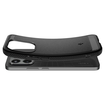 Удароустойчив кейс за Xiaomi 15T от Spigen Rugged Armor - Matte Black