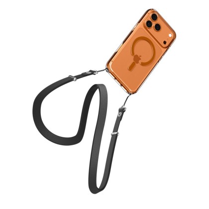 Удароустойчив кейс с MagSafe пръстен за iPhone 17 Pro от Spigen Ultra Hybrid Mag - Clear / Orange
