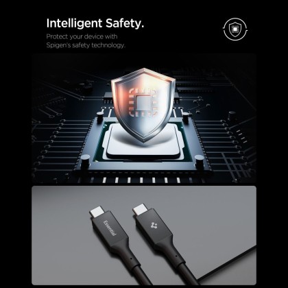 SPIGEN EB10020CC ESSENTIAL TYPE-C CABLE 100W 200CM BLACK