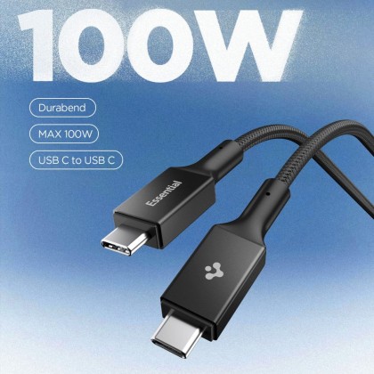 SPIGEN EB10010CC ESSENTIAL TYPE-C CABLE 100W 100CM BLACK