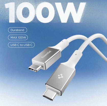 SPIGEN EB10010CC ESSENTIAL TYPE-C CABLE 100W 100CM WHITE