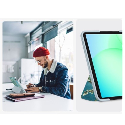 Силиконов тефтер за Samsung Galaxy Tab A9+ / A11+ Plus 11.0 от Tech-Protect SmartCase - Sakura