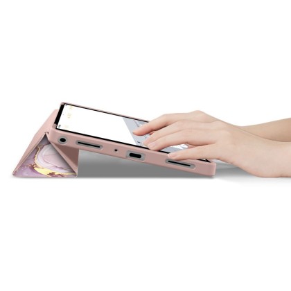 Силиконов тефтер за Samsung Galaxy Tab A9+ / A11+ Plus 11.0 от Tech-Protect SmartCase - Marble