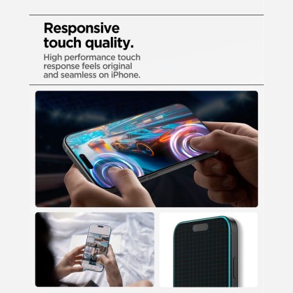 SZKŁO HARTOWANE SPIGEN ALM GLAS.TR SLIM 3-PACK IPHONE 17 PRO CLEAR