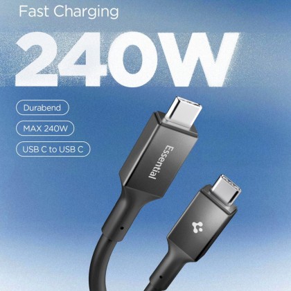 SPIGEN EB24012CC ESSENTIAL TYPE-C CABLE 240W 120CM BLACK