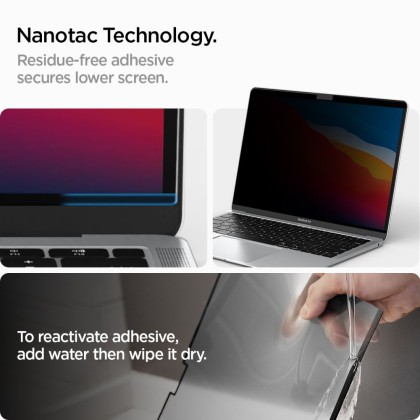 FOLIA PRYWATYZUJĄCA SPIGEN SAFE VIEW MACBOOK AIR 13 M2 / M3 / M4 / 2022-2025 PRIVACY