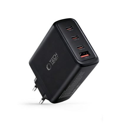 TECH-PROTECT NC120W-GAN 4-PORT NETWORK CHARGER PD 120W / QC3.0 BLACK