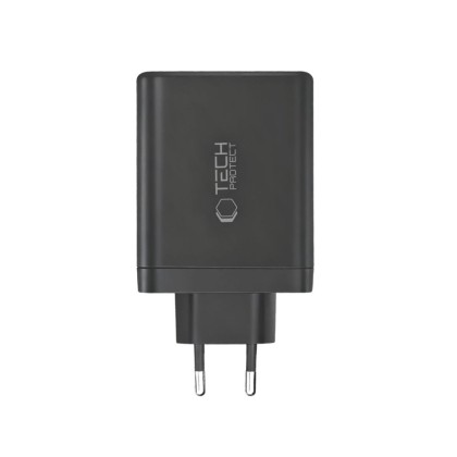 TECH-PROTECT NC120W-GAN 4-PORT NETWORK CHARGER PD 120W / QC3.0 BLACK