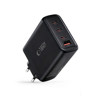 TECH-PROTECT NC140W-GAN 4-PORT NETWORK CHARGER PD 140W / QC3.0 BLACK