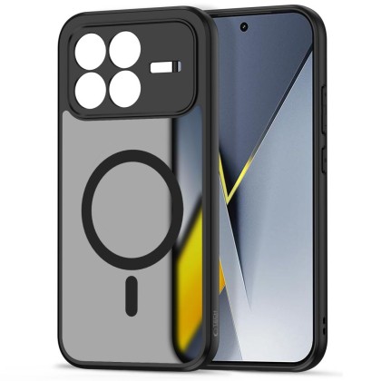 Твърд кейс с MagSafe пръстен за Xiaomi Poco F8 Pro от Tech-Protect MagMat - Matte Black