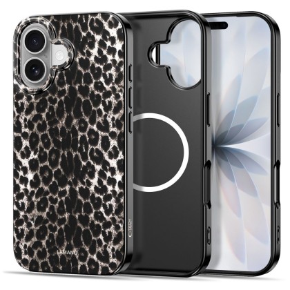 Твърд калъф с MagSafe пръстен за iPhone 17 от Tech-Protect Lamano - Leopard