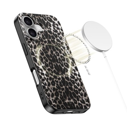 Твърд калъф с MagSafe пръстен за iPhone 17 от Tech-Protect Lamano - Leopard