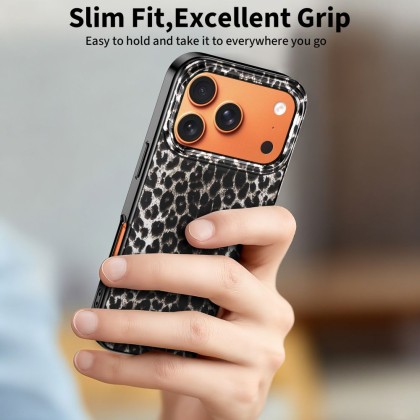 Твърд калъф с MagSafe пръстен за iPhone 17 Pro Max от Tech-Protect Lamano - Leopard