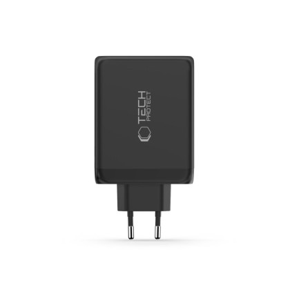 TECH-PROTECT NC200W-GAN 4-PORT NETWORK CHARGER PD 200W / QC3.0 BLACK