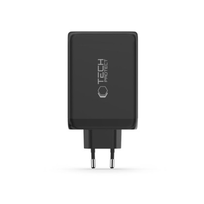 TECH-PROTECT NC240W-GAN 4-PORT NETWORK CHARGER PD 240W / QC3.0 BLACK