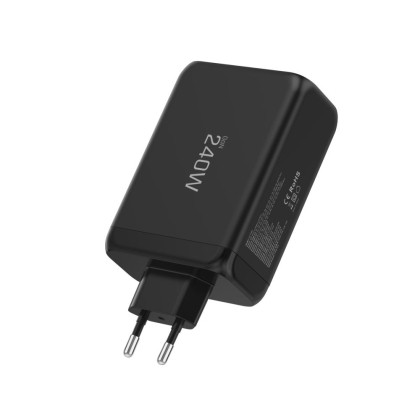 TECH-PROTECT NC240W-GAN 4-PORT NETWORK CHARGER PD 240W / QC3.0 BLACK