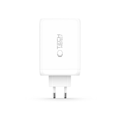 TECH-PROTECT NC240W-GAN 4-PORT NETWORK CHARGER PD 240W / QC3.0 WHITE