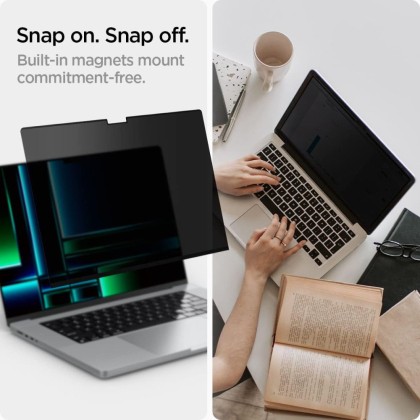 FOLIA PRYWATYZUJĄCA SPIGEN SAFE VIEW MACBOOK PRO 14 M1 / M2 / M3 / M4 / M5 2021-2025 PRIVACY