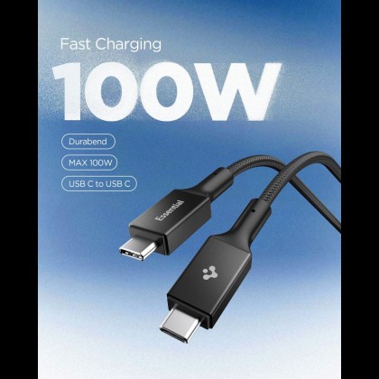 SPIGEN EB10015CC ESSENTIAL TYPE-C CABLE 100W 150CM BLACK