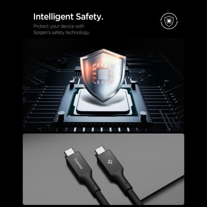 SPIGEN EB10015CC ESSENTIAL TYPE-C CABLE 100W 150CM BLACK