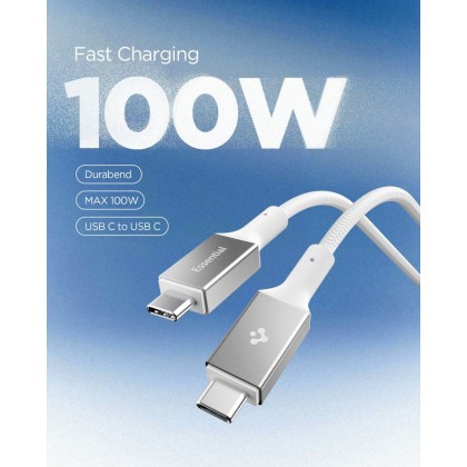 SPIGEN EB10015CC ESSENTIAL TYPE-C CABLE 100W 150CM WHITE