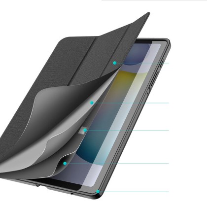 Текстилен тефтер за Samsung Galaxy Tab S6 Lite 10.4 от Dux Ducis Domo - Черен