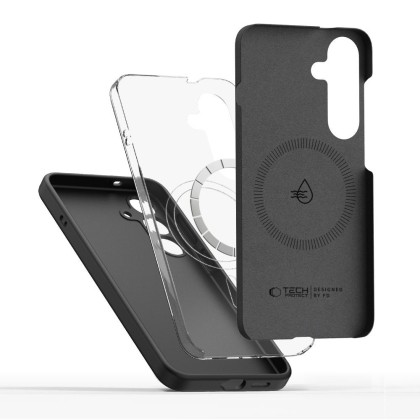 Твърд силиконов кейс с MagSafe за Samsung Galaxy S26+ Plus от Tech-Protect Silicone - Black