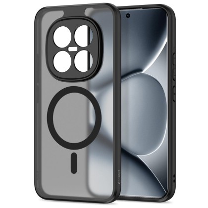 Твърд кейс с MagSafe пръстен за Xiaomi Poco M8 Pro / Redmi Note 15 Pro+ Plus 5G от Tech-Protect MagMat - Matte Black