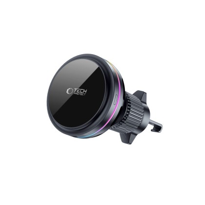 TECH-PROTECT V9 ARCTICBOOST MAGNETIC MAGSAFE DASHBOARD & VENT CAR MOUNT WIRELESS CHARGER 25W QI2.2 BLACK
