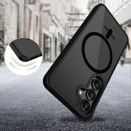Твърд кейс с MagSafe пръстен за Samsung Galaxy A36 / A56 / A37 5G от Tech-Protect MagMat - Matte Black