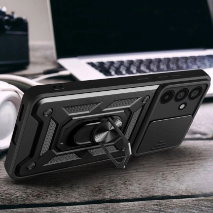 Удароустойчив калъф за Samsung Galaxy A57 5G от Tech-Protect CamShield Pro - Black