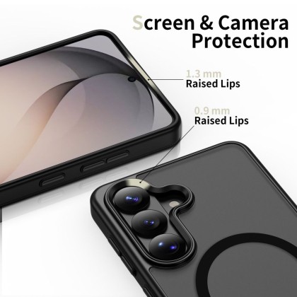 Твърд кейс с MagSafe пръстен за Samsung Galaxy S26+ Plus от Tech-Protect MagMat - Matte Black