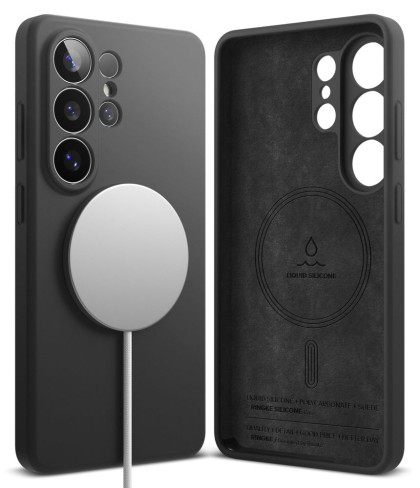 Силиконов кейс с MagSafe за Samsung Galaxy S26 Ultra от Ringke Silicone Magnetic - Black