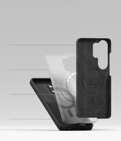 Силиконов кейс с MagSafe за Samsung Galaxy S26 Ultra от Ringke Silicone Magnetic - Black
