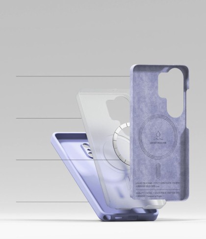 Силиконов кейс с MagSafe за Samsung Galaxy S26 Ultra от Ringke Silicone Magnetic - Lavender