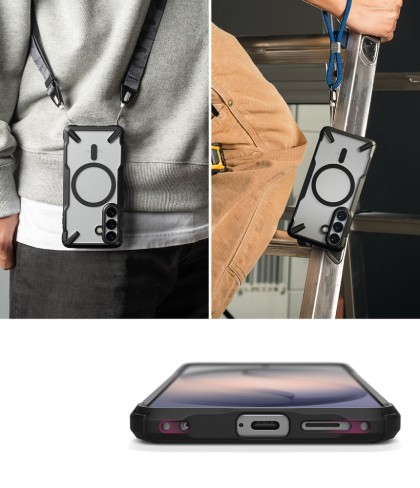 Удароустойчив кейс с MagSafe за Samsung Galaxy S26 от Ringke Fusion X - Black