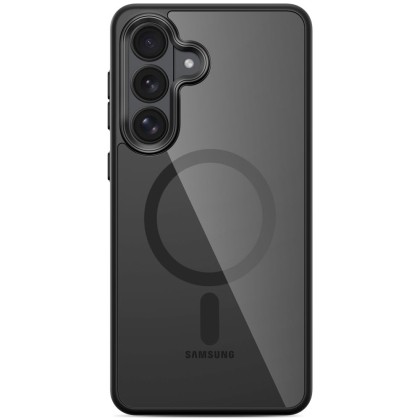 Твърд кейс с MagSafe пръстен за  Samsung Galaxy S26 от Tech-Protect MagMat - Black / Clear