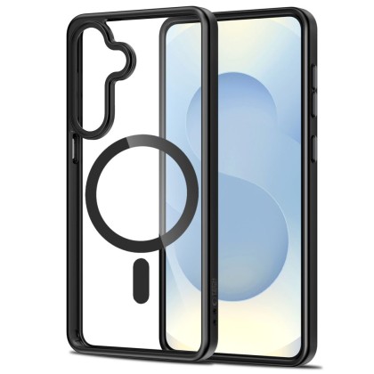 Твърд кейс с MagSafe пръстен за  Samsung Galaxy S26+ Plus от Tech-Protect MagMat - Black / Clear