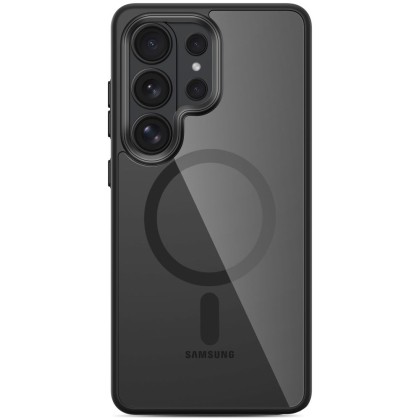 Твърд кейс с MagSafe пръстен за  Samsung Galaxy S26 Ultra от Tech-Protect MagMat - Black / Clear