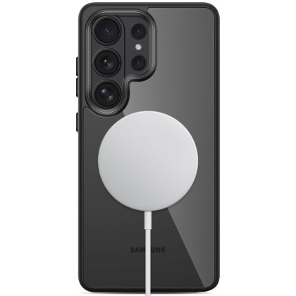 Твърд кейс с MagSafe пръстен за  Samsung Galaxy S26 Ultra от Tech-Protect MagMat - Black / Clear