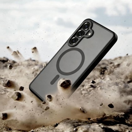 Кейс с MagSafe и защита на камерата за Samsung Galaxy S26+ Plus от Tech-Protect MagCam - Matte Black