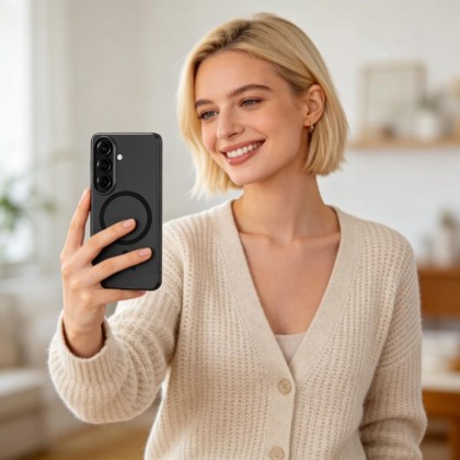 Тънък кейс с MagSafe за Samsung Galaxy S26 от Tech-Protect MagSlim - Matte Black