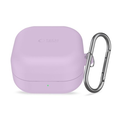Силиконов калъф за слушалки Samsung Galaxy Buds 4 / 4 Pro от Tech-Protect Silicone Hook - Lavender