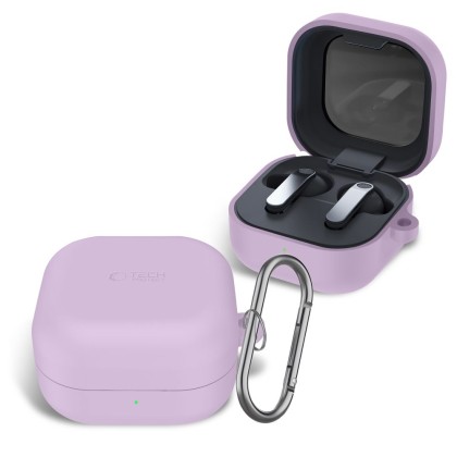 Силиконов калъф за слушалки Samsung Galaxy Buds 4 / 4 Pro от Tech-Protect Silicone Hook - Lavender