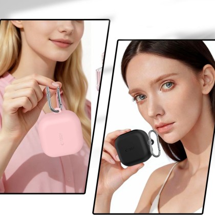 Силиконов калъф за слушалки Samsung Galaxy Buds 4 / 4 Pro от Tech-Protect Silicone Hook - Lavender