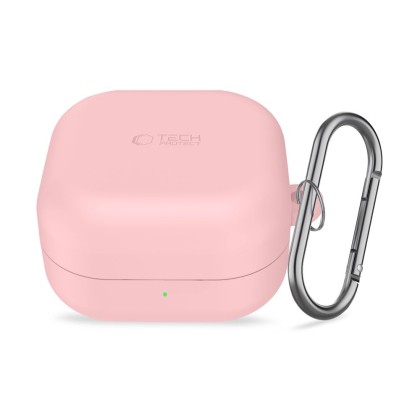 Силиконов калъф за слушалки Samsung Galaxy Buds 4 / 4 Pro от Tech-Protect Silicone Hook - Dusty Pink