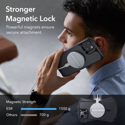 Удароустойчив кейс с MagSafe за iPhone 14 Pro от ESR Air Armor Halolock - Frosted Black
