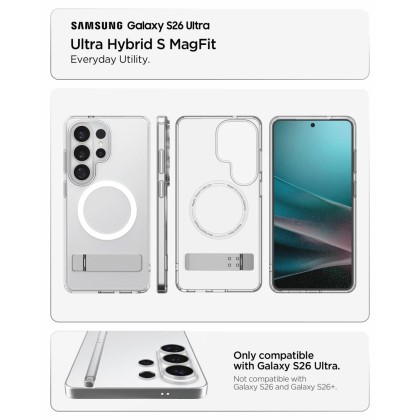 SPIGEN ULTRA HYBRID "S" MAG MAGSAFE GALAXY S26 ULTRA CLEAR/WHITE